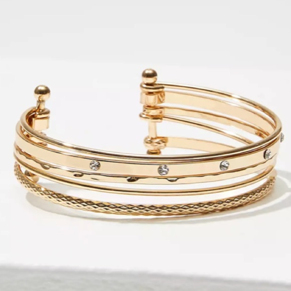 LOFT Metallic Rose Gold  Layered Bracelet